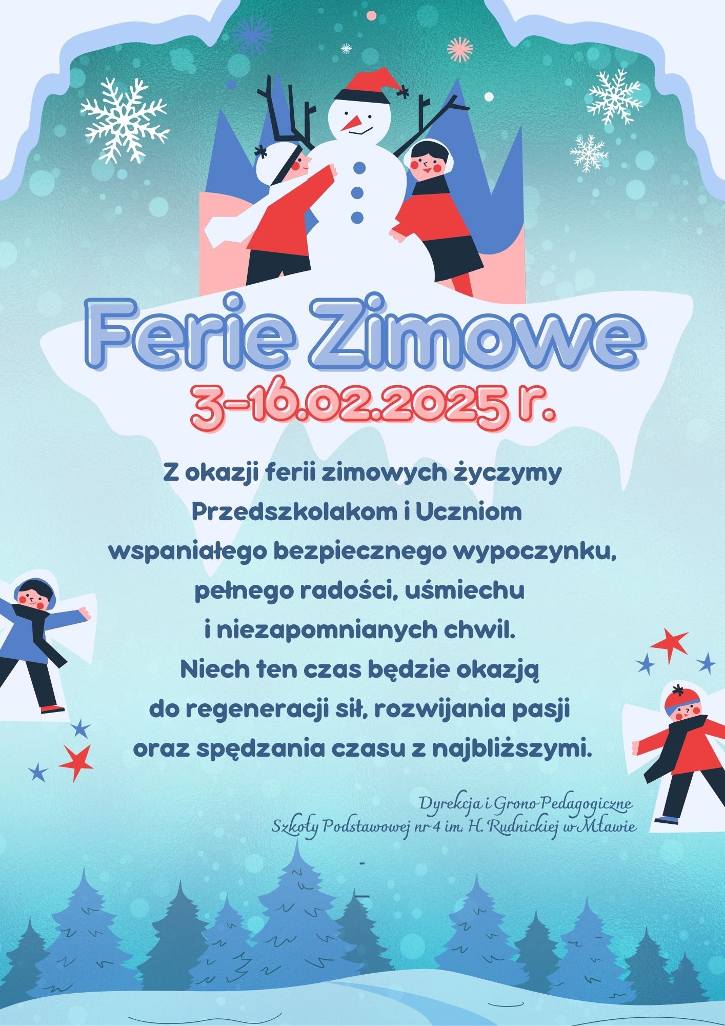 FERIE ZIMOWE czas start!