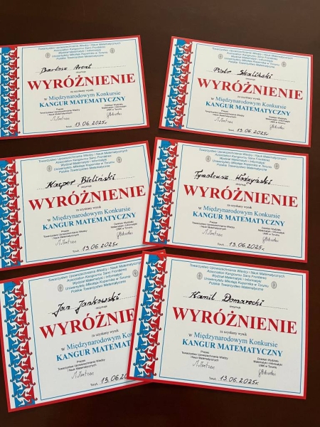 Wyniki XXXIV Konkursu Matematycznego Kangur 2025!