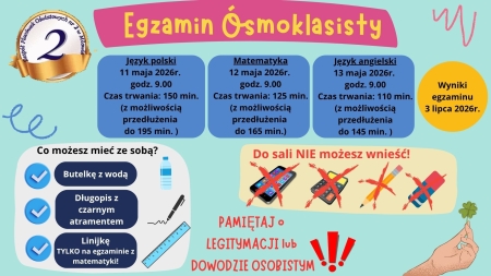 Egzamin Ośmioklasisty już wkrótce!