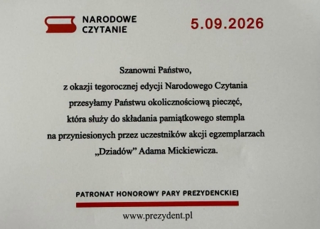 NARODOWE CZYTANIE 2026
